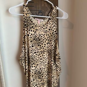 Leopard print swim coverup